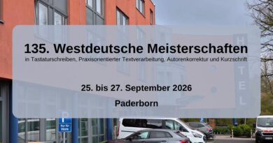 Einladung zum 135. Westdeutschen Stenografentag